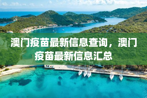 澳門疫苗最新信息查詢，澳門疫苗最新信息匯總山東水清源環(huán)保科技有限公司