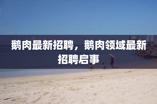 鵝肉山東水清源環(huán)?？萍加邢薰咀钚抡衅?，鵝肉領(lǐng)域最新招聘啟事