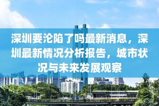 深圳要淪陷了嗎最新消息，深圳最新情況分析報(bào)告，城市狀況與未來(lái)發(fā)展觀察山東水清源環(huán)?？萍加邢薰? class=