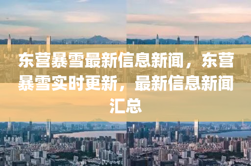 東營暴雪最新信息新聞，東營暴雪實時更新，最新信息新聞匯總山東水清源環(huán)保科技有限公司